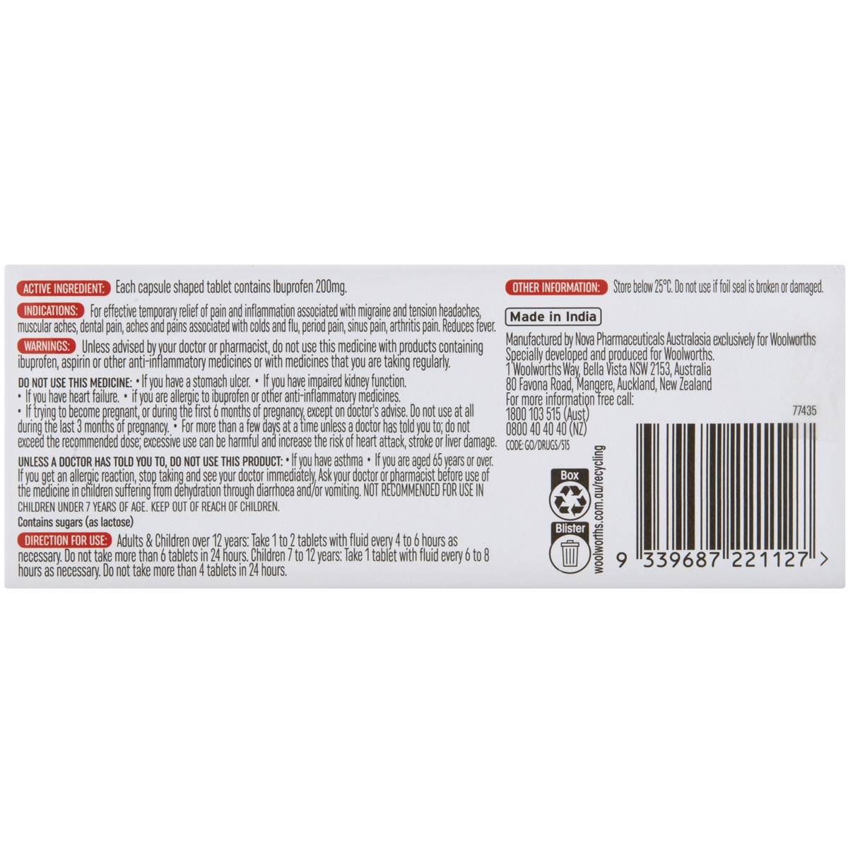 Help@Hand Ibuprofen Rapid Caplets 24 Pack