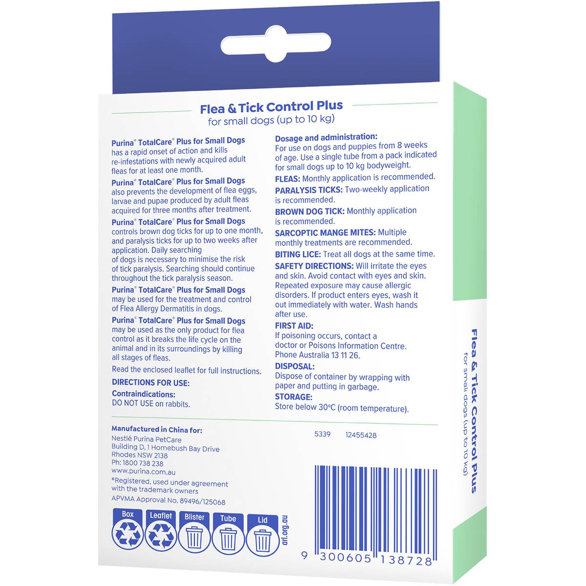 Total Care Flea & Tick Control Plus For Small Dogs Each