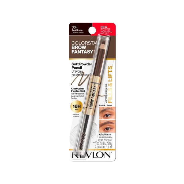 REVLON COLORSTAY BROW FANTASY PENCIL & GEL DARK BROWN 1EACH