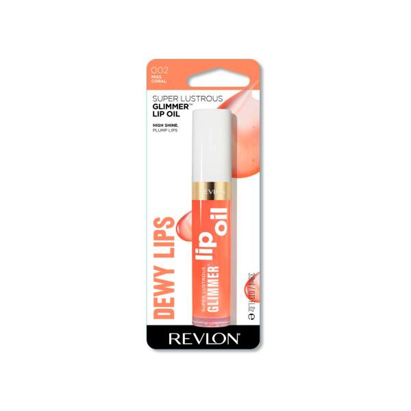 REVLON GLIMMER LIP OIL MISS CORAL 3.8ML