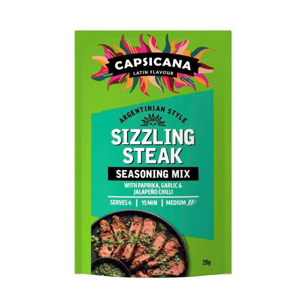 CAPSICANA ARGENTINIAN STYLE SIZZLING STEAK SEASONING MIX 28G