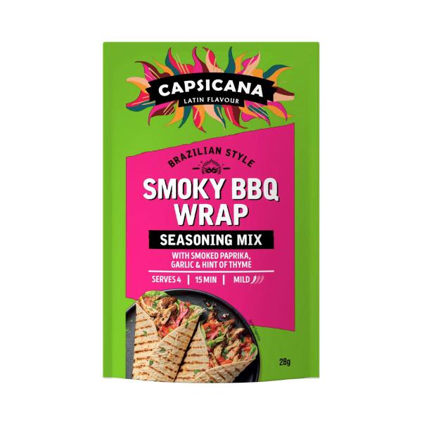 CAPSICANA BRAZILIAN STYLE SMOKY BBQ WRAP SEASONING MIX 28G