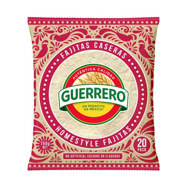 GUERRERO FAJITA TORTILLAS 20PACK 750G