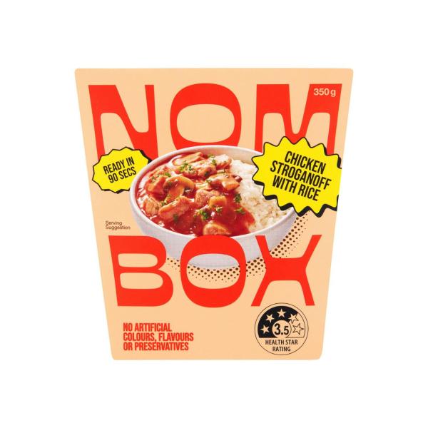 NOMBOX MEAL BOX CHICKEN STROGANOFF WITH RICE 350G
