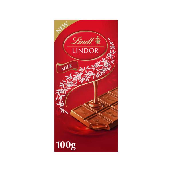 LINDT LINDOR MILK CHOCOLATE BLOCK 100G