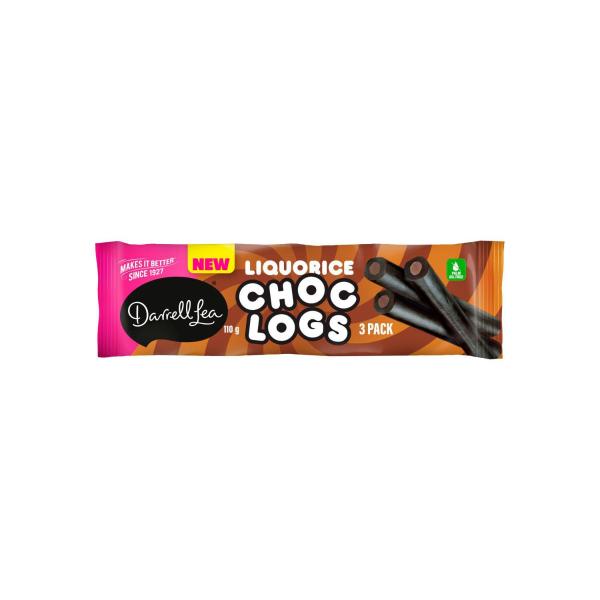DARRELL LEA TRIPLE CHOCOLATE LIQUORICE LOGS 110G