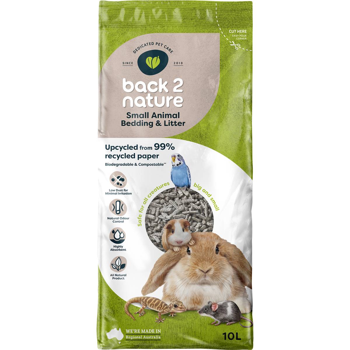 Fibre Cycle Back 2 Nature Small Animal Bedding 10l