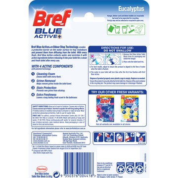Bref Blue Active Eucalyptus Toilet Cleaner Block 50g x 2 pack