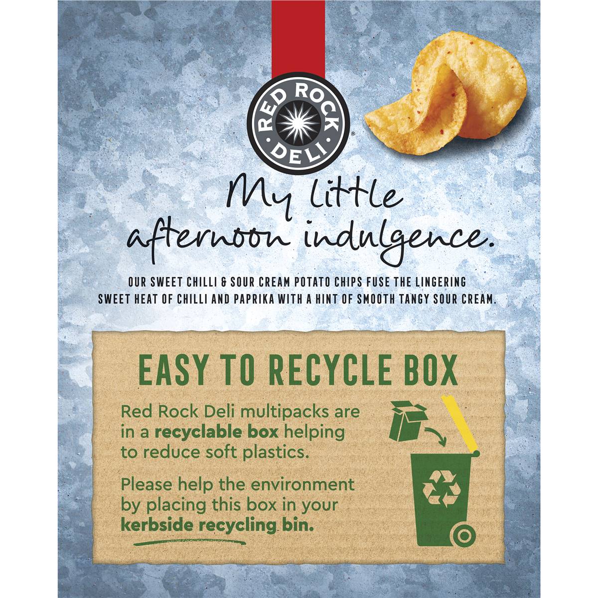 Red Rock Deli Potato Chips Multipack of 5 Sweet Chilli & Sour Cream 140g