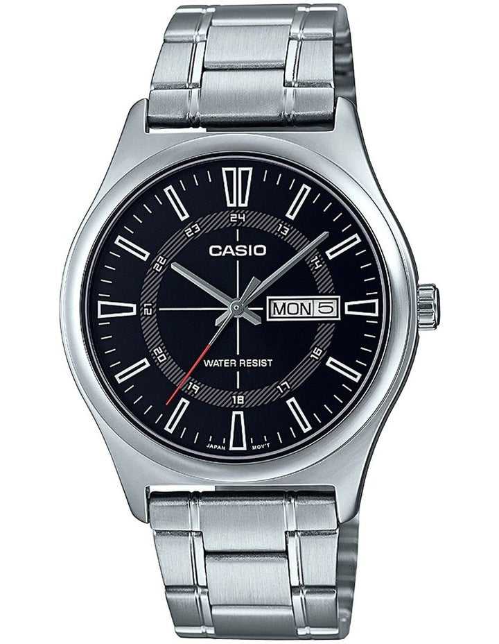 Stainless Steel Watch in Silver/Black