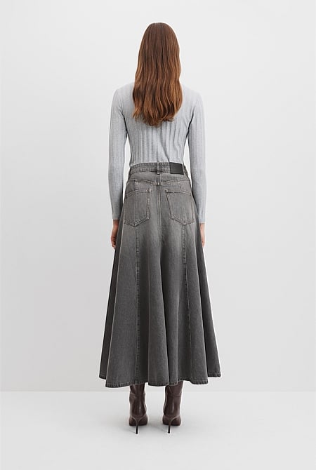 Denim Maxi Skirt