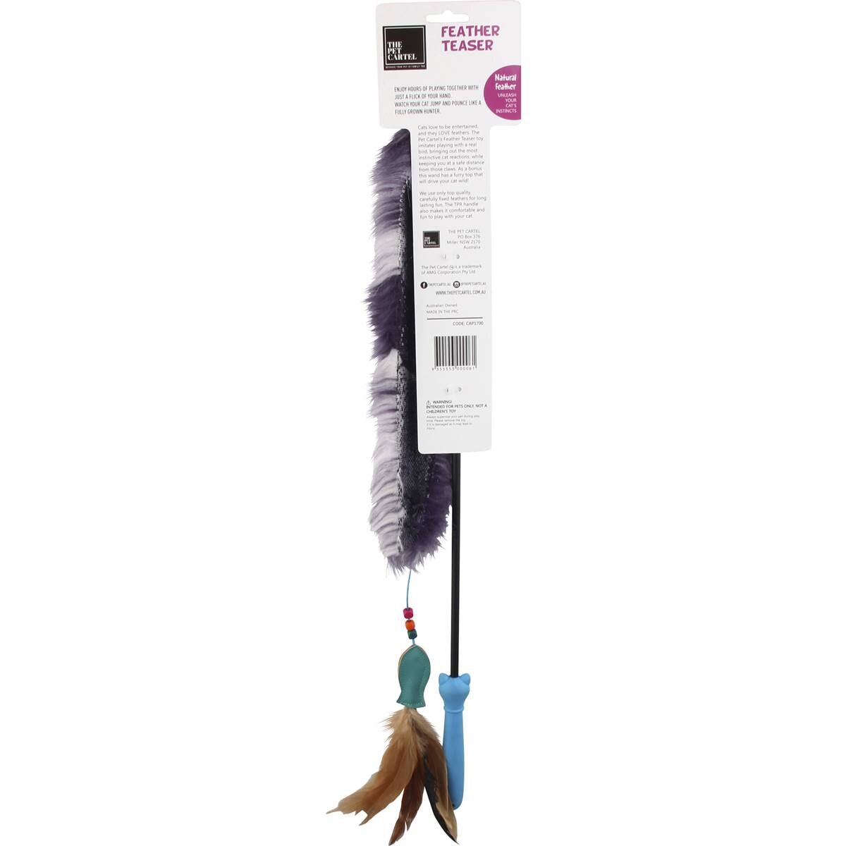 The Pet Cartel Feather Teaser Cat Toy each