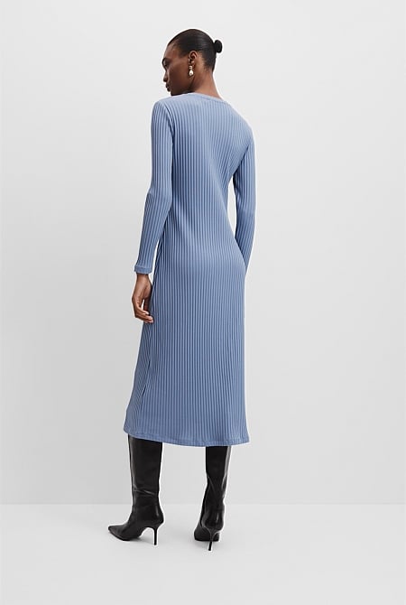 Long Sleeve Rib Dress