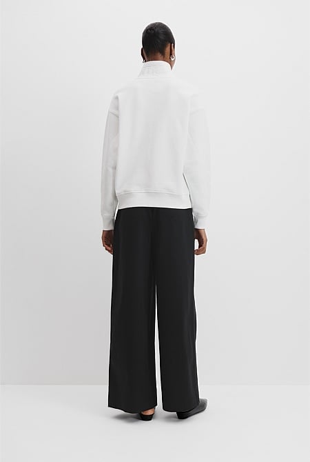 Australian Cotton Logo Half Zip Neck Sweat