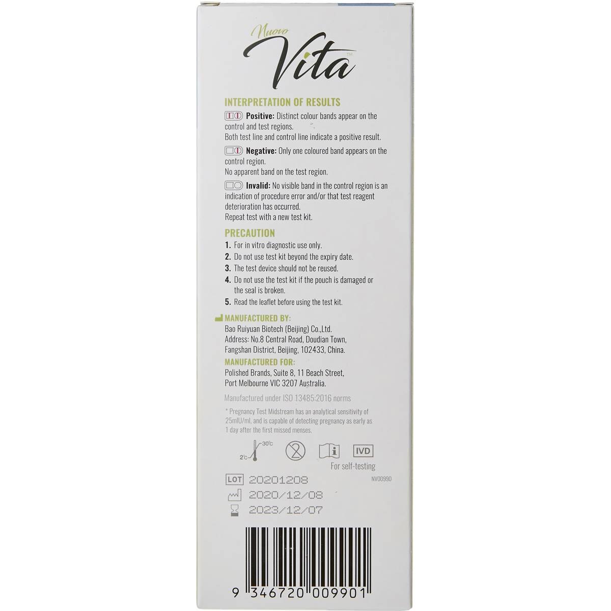 Nvita Pregnancy Hcg Test Kit 3 Pack