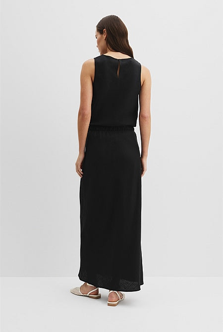 Organically Grown Linen Column Skirt