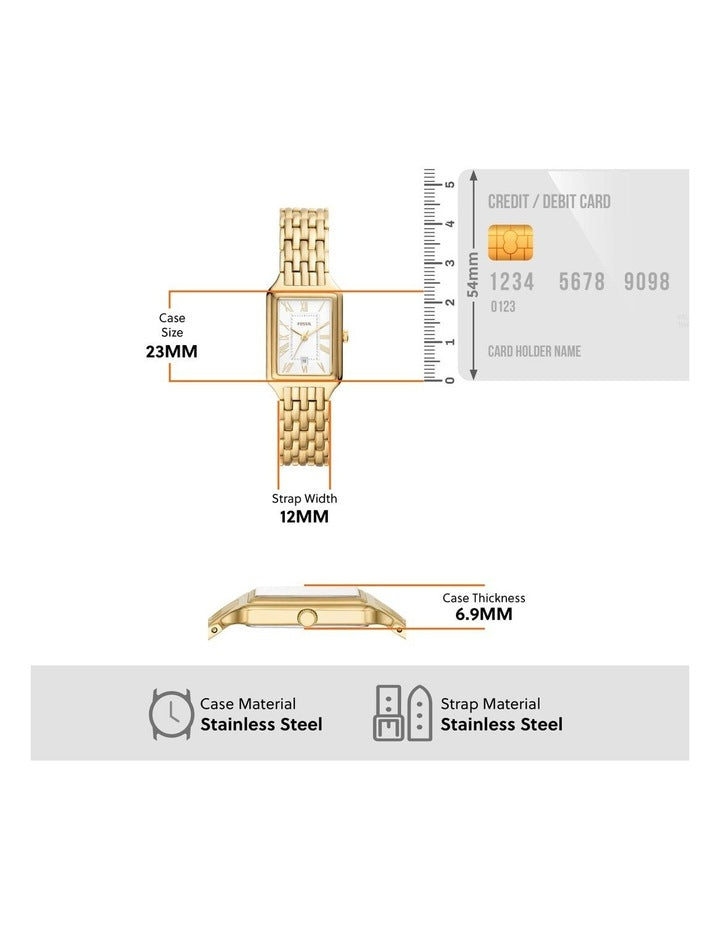 Raquel Analogue ES5220 Watch in Gold