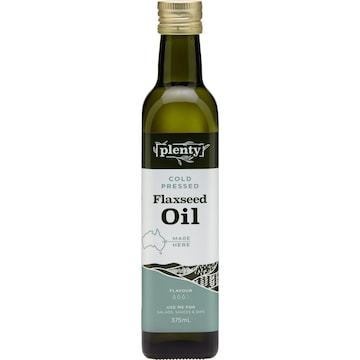 Plenty Cold Pressed Flaxseed Oil 375mL