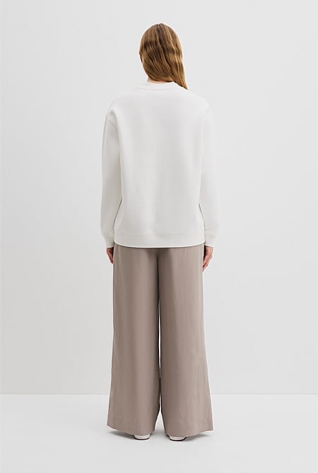 Australian Good Earth Cotton Monogram Sweat