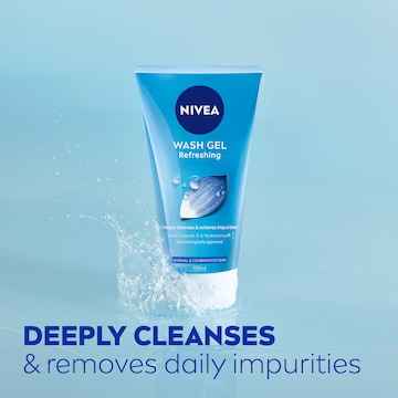 Nivea Refreshing Face Wash Gel Cleanser With Lotus Flower 150mL
