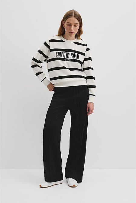 Verified Australian Cotton Stripe Heritage Sweat
