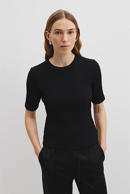 Short Sleeve Rib T-Shirt