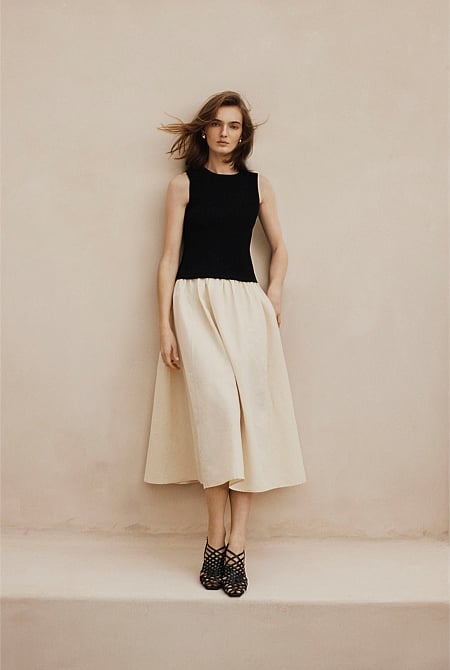 Mix Media Knit Dress