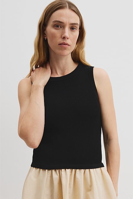 Mix Media Knit Dress