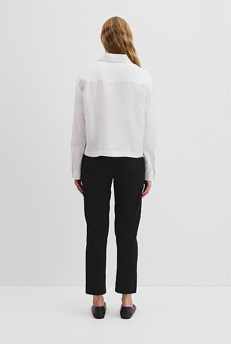 Organically Grown Linen Crop Shirt