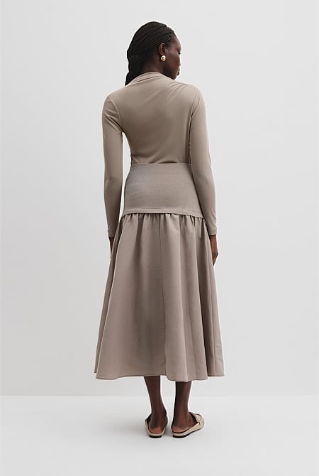 Mix Media Knit Skirt