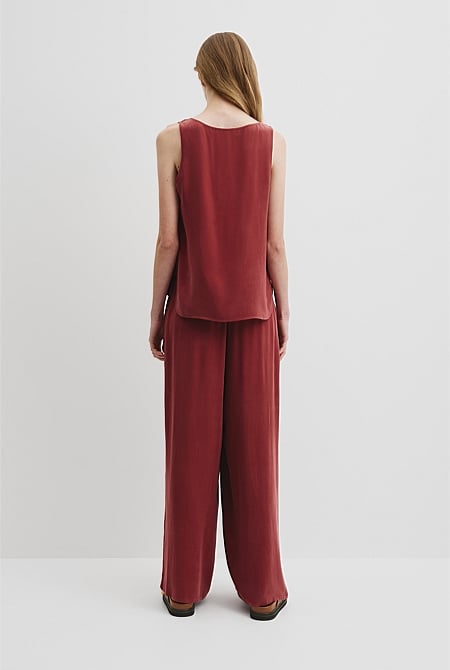 Cupro Scoop Neck Tank