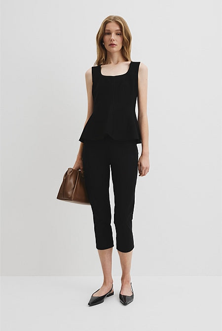 Compact Peplum Knit Tank