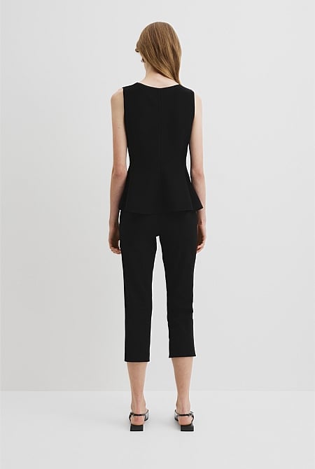 Compact Peplum Knit Tank