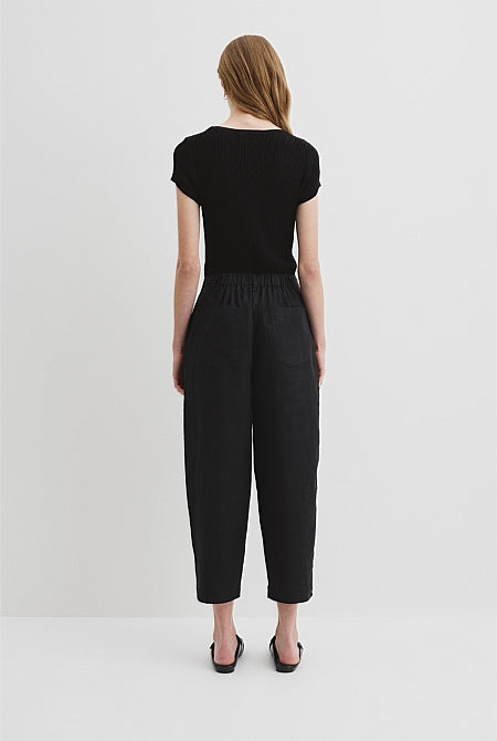 Organically Grown Linen Tapered Pant