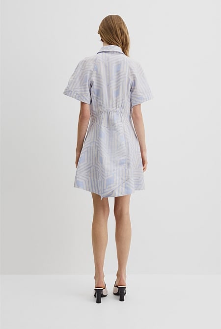 Print Asymmetric Hem Mini Dress