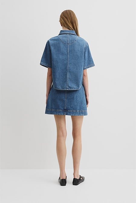 Short Sleeve Denim Shirt