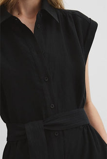 Organically Grown Linen Tiered Midi Dress