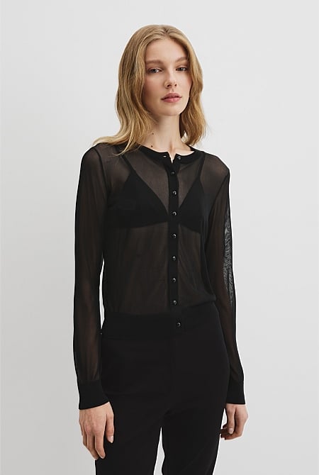 Sheer Knit Cardigan