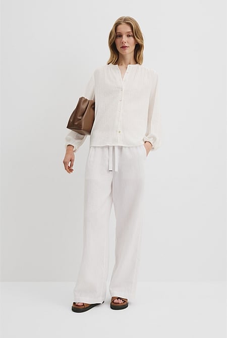 Organically Grown Cotton Blouson Blouse