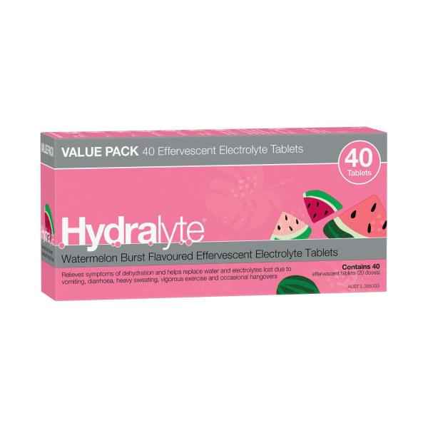HYDRALYTE EFFERVESCENT WATERMELON BURST 40 PK