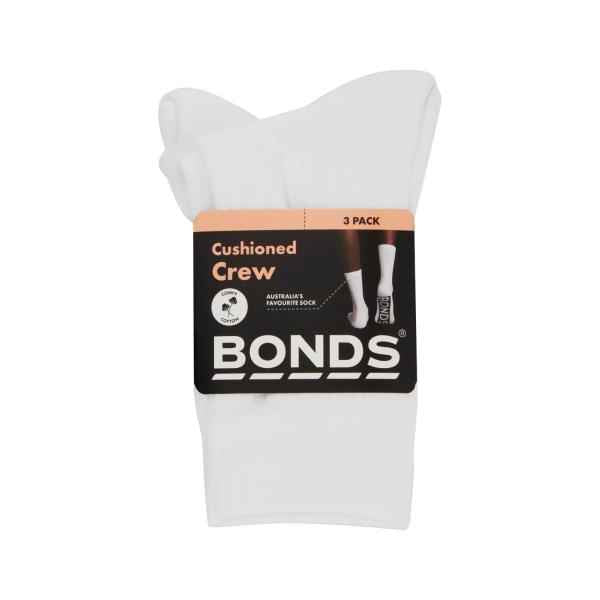 BONDS WOMENS LOGO SPORT CREW SOCK 3+ 3PK