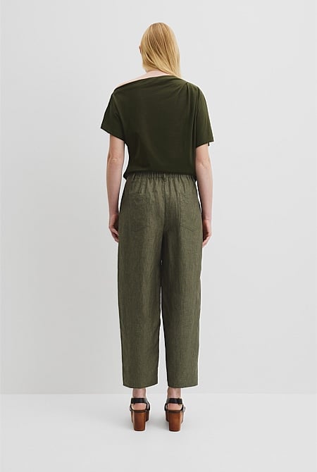 Organically Grown Linen Tapered Pant