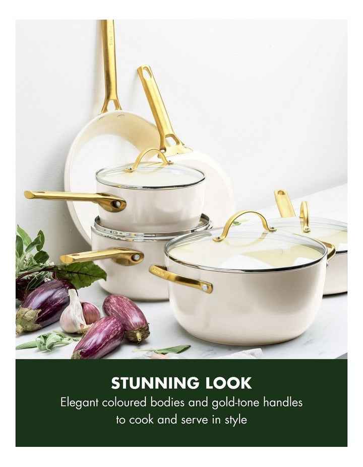 Padova 6pc Cookware Set Cream White PFAS-free