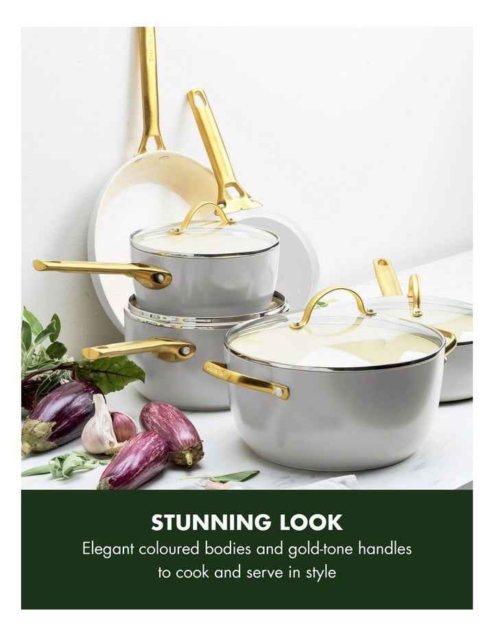 Padova 6pc Cookware Set in Dove Grey - PFAS-free ceramic non-stick