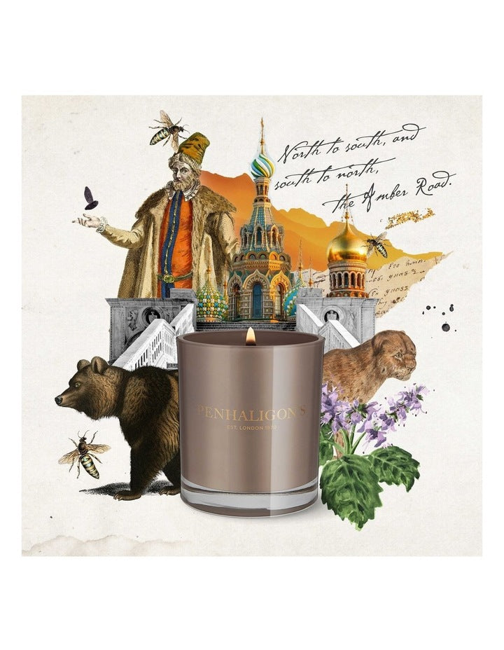 Anbar Stone Medium Candle 200g in Brown