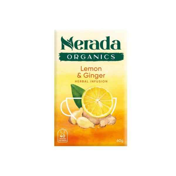 Organic Lemon & Ginger Tea Bags 40 pack