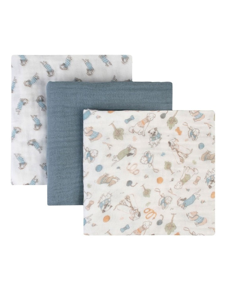 Barklife Dog Muslin Wrap 3 Pack