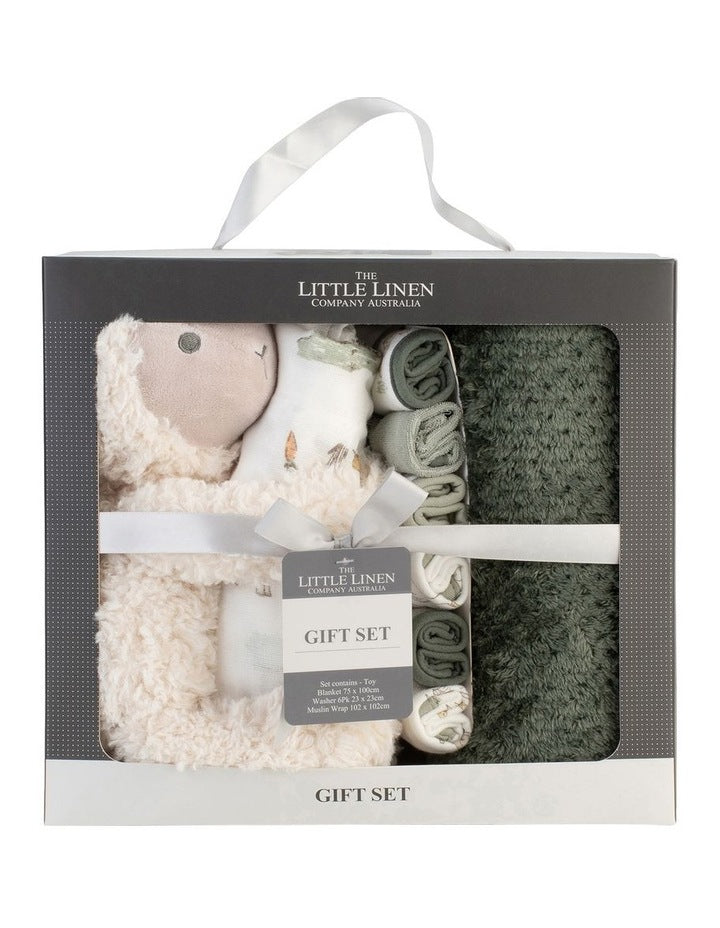 Little Linen Farmyard Lamb Boxed Gift Set