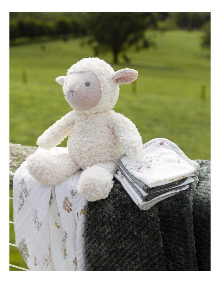 Little Linen Farmyard Lamb Boxed Gift Set