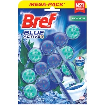 Bref Blue Active Eucalyptus Toilet Cleaner Block 50g x 3 pack